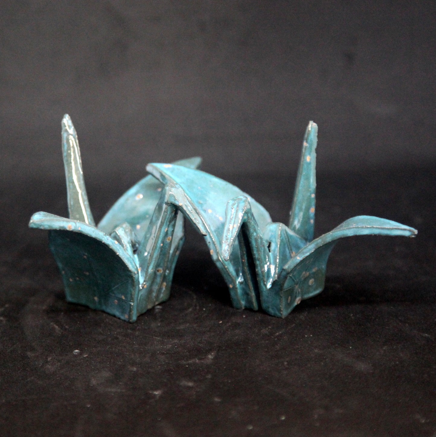 Crystallizing tuquoise birds - origami pattern