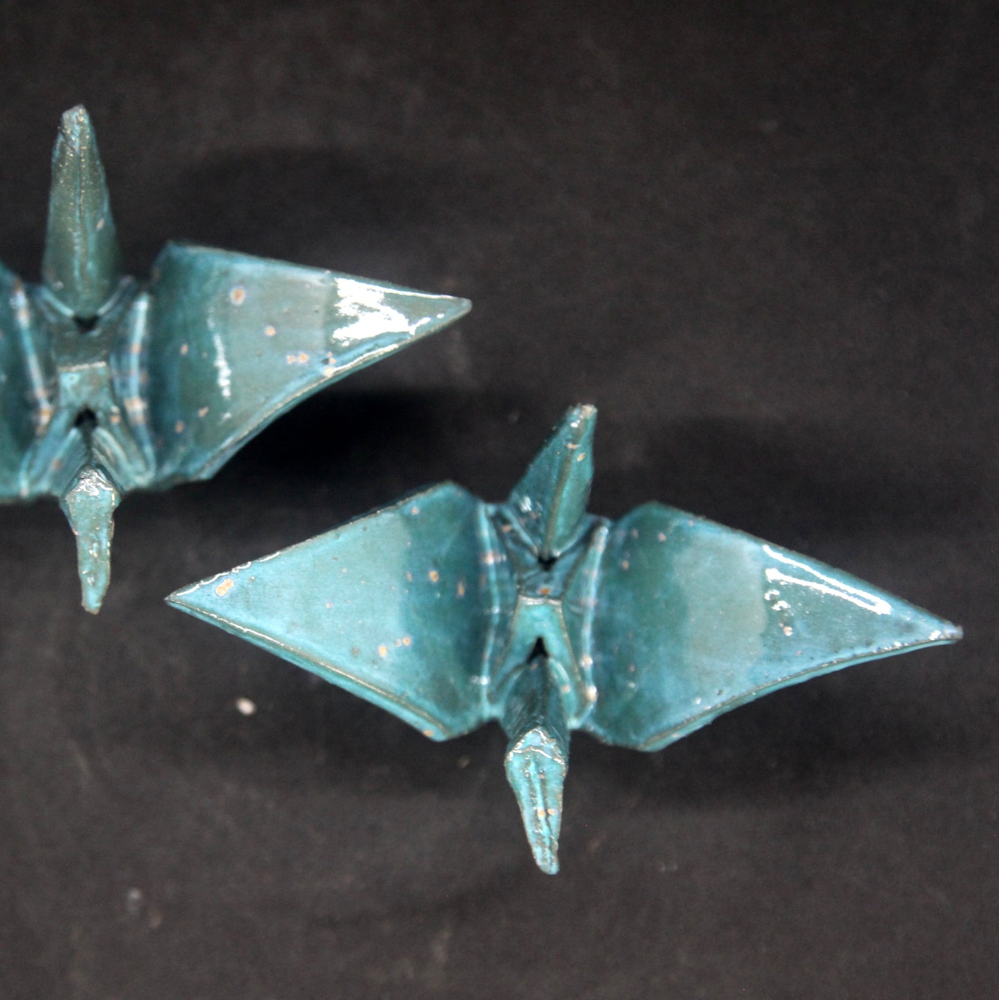 Crystallizing tuquoise birds - origami pattern