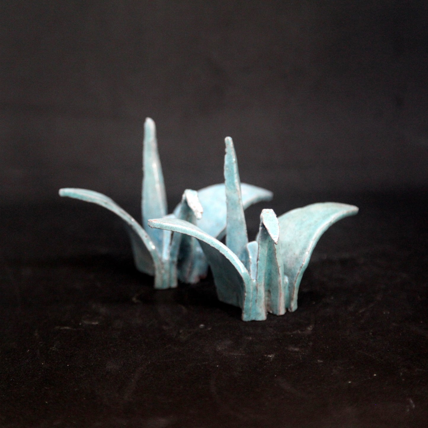 Turquoises birds - origami pattern