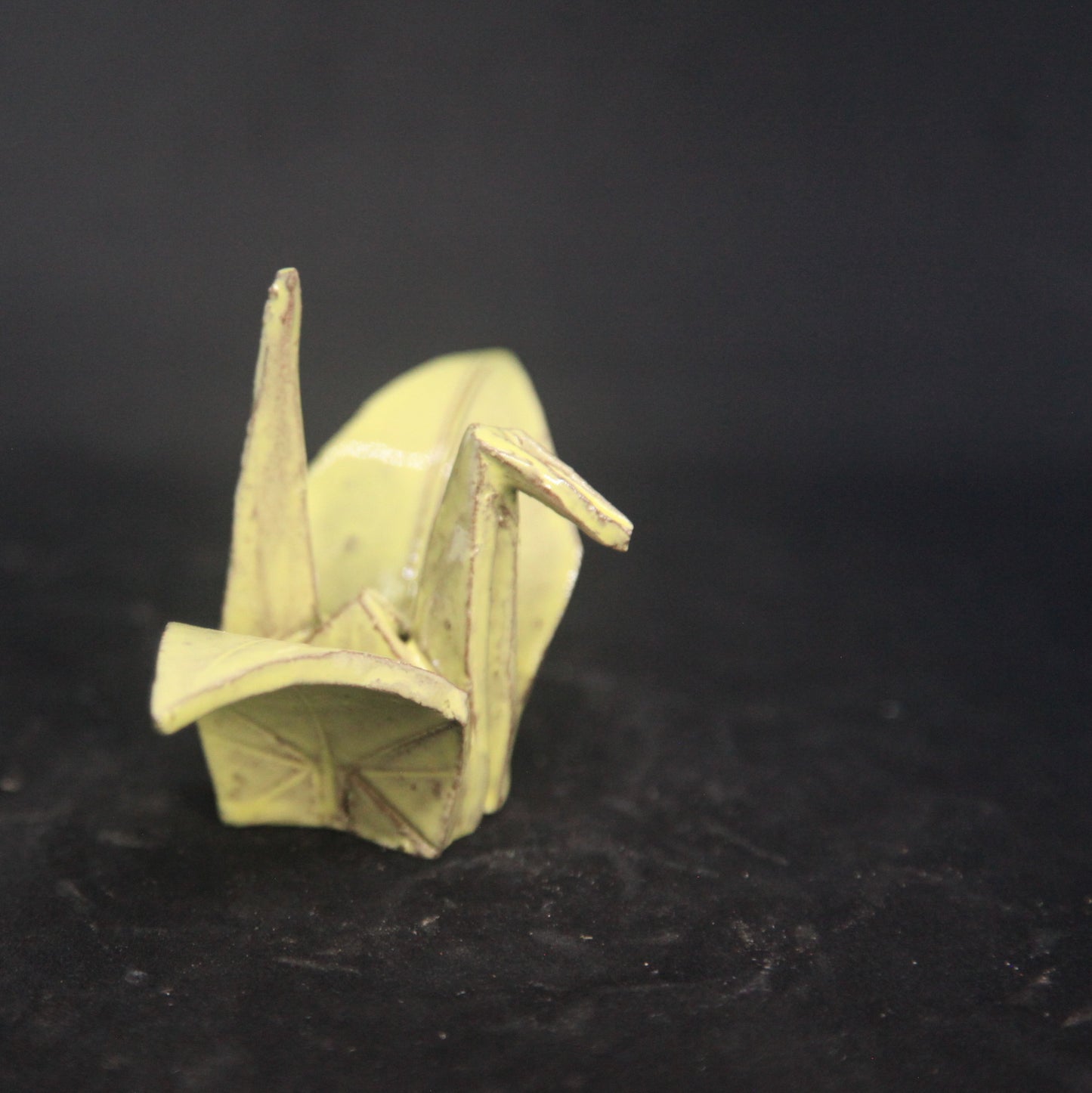 Bright yellow bird - origami pattern